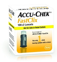 LANCETTE PUNGIDITO ACCU-CHEK FASTCLIX 100 + 2 PEZZI - Farmastop