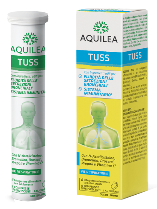 AQUILEA TUSS 15 COMPRESSE EFFERVESCENTI 90 G - Farmastop