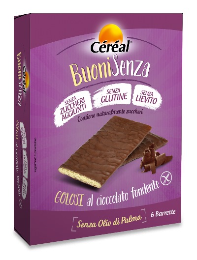 CEREAL BUONI SENZA GOLOSI CIOCCOLATO FONDENTE 6 X 17 G - Farmastop