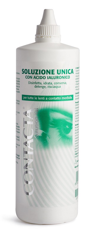 SOLUZIONE UNICA CON ACIDO IALURONICO PER LENTI A CONTATTO CONTACTA SOLUTION 360ML - Farmastop