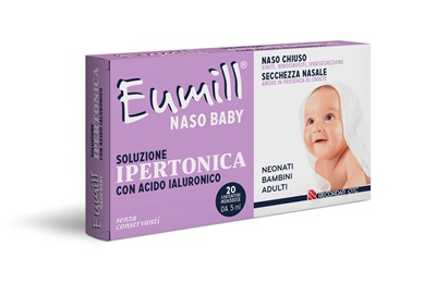 EUMILL NASO BABY SOLUZIONE IPERTONICA 20 FLACONCINI MONODOSE 5 ML - Farmastop