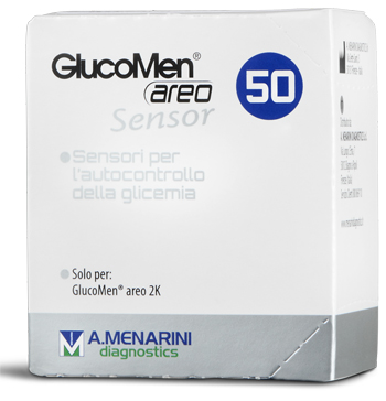 STRISCE GLUCOMEN AREO SENSOR PER ANALISI DEL GLUCOSIO 50 PEZZI - Farmastop