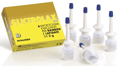 GLICEROLAX BAMBINI E LATTANTI MICROCLISMI EVACUANTI 6 PEZZI X 3 G CONTIENE AMIDO DI RISO - Farmastop