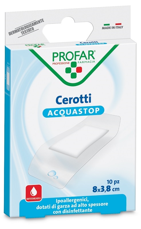 CEROTTO ACQUASTOP SUPER 8X3,8 CM PROFAR 10 PEZZI - Farmastop