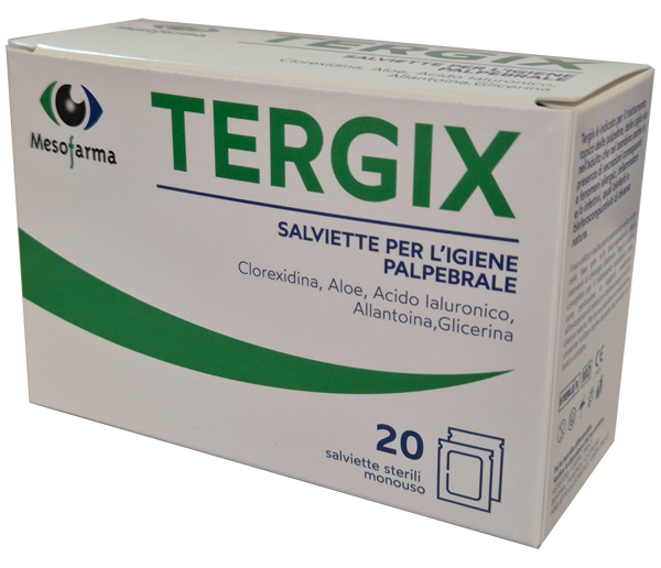 SALVIETTINA MONOUSO STERILI TERGIX PER IL TRATTAMENTO DELLA ZONA PERIOCULARE 20 PEZZI - Farmastop