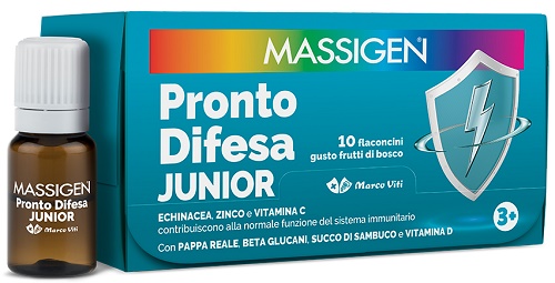 MASSIGEN PRONTO DIFESA JUNIOR 10 FLACONCINI DA 10 ML - Farmastop