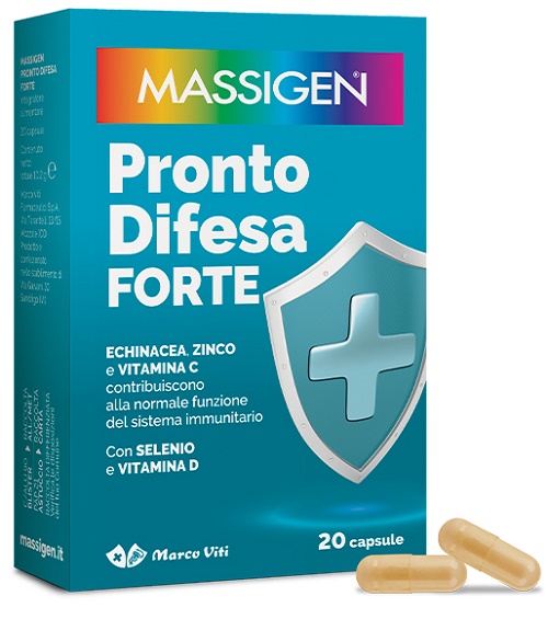 MASSIGEN PRONTO DIFESA FORTE 20 CAPSULE - Farmastop