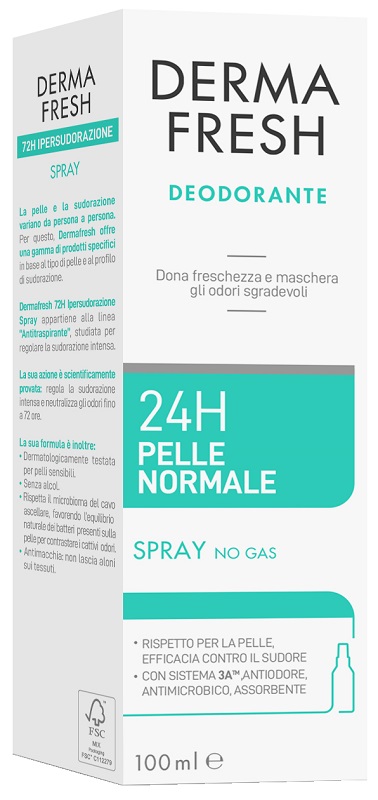 DERMAFRESH 24H PELLE NORMALE SPRAY 100 ML - Farmastop
