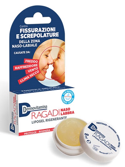 DERMOVITAMINA RAGADI NASO E LABBRA LIPOGEL RIGENERANTE 8 ML - Farmastop
