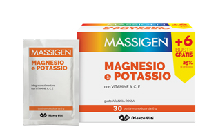 MASSIGEN MAGNESIO E POTASSIO 24 BUSTINE +6 GRATIS - Farmastop