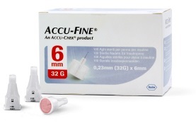 AGO PER PENNA DA INSULINA ACCU-FINE PEN NEEDLE ACCU-CHEK GAUGE 32 X 6MM 100 PEZZI - Farmastop