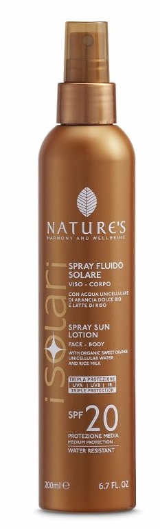 NATURE'S I SOLARI SPRAY FLUIDO SPF20 200 ML - Farmastop