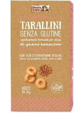 PUGLIA SAPORI TARALLINI GRANO SARACENO 6 BUSTE 30 G - Farmastop