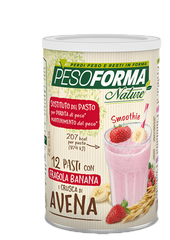 PESOFORMA NATURE SMOOTHIE FRAGOLA BANANA POLVERE 420 G - Farmastop