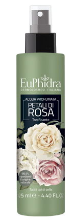 EUPHIDRA ACQUA PROFUMATA ROSA IN FLACONE CON ETICHETTA POMPA SPRAY - Farmastop