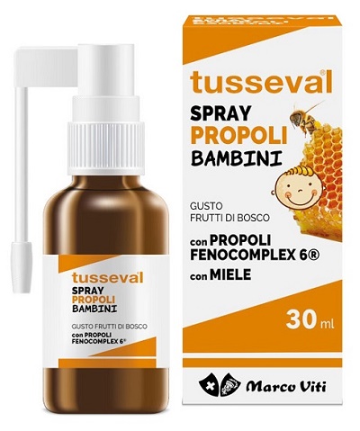 TUSSEVAL GOLA PROPOLI SPRAY PER BAMBINI 30 ML - Farmastop