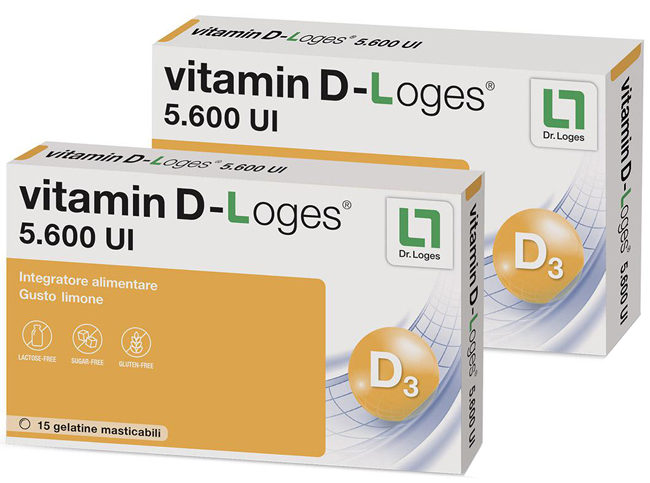 VITAMIN D-LOGES 30 GELATINE MASTICABILI GUSTO LIMONE 42 G - Farmastop