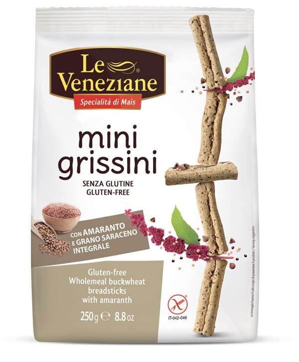 LE VENEZIANE MINIGRISSINI GRANO SARACENO INTEGRALE CON AMARANTO 250 G - Farmastop