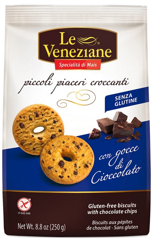 LE VENEZIANE BISCOTTI GOCCE DI CIOCCOLATO 250 G - Farmastop
