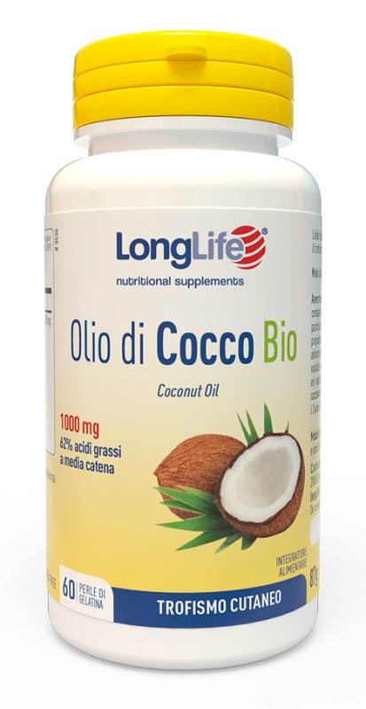 LONGLIFE OLIO COCCO BIO 60 PERLE IN GELATINA - Farmastop
