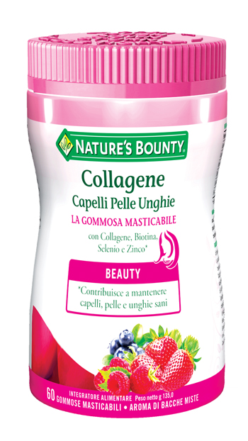 COLLAGENE CAPELLI PELLE UNGHIE 60 GOMMOSE MASTICABILI - Farmastop