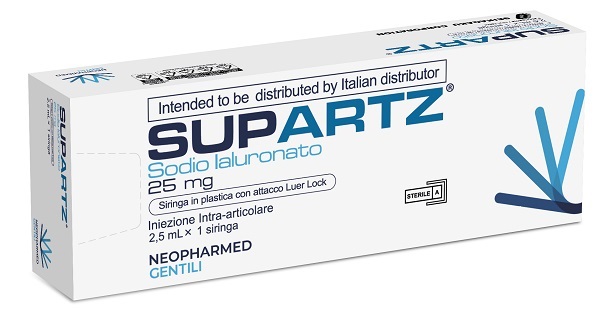 SIRINGA PRERIEMPITA INTRA-ARTICOLARE SUPARTZ ACIDO IALURONICO 25 MG 2,5 ML 1 PEZZO - Farmastop