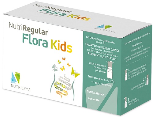 NUTRIREGULAR FLORA KIDS 10 FLACONCINI - Farmastop