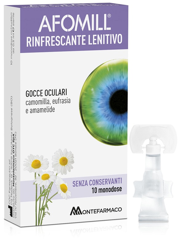 AFOMILL RINFRESCANTE SENZA CONSERVANTI 10 FIALE DA 0,5 ML - Farmastop