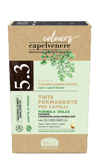 CAPELVENERE COLOURS TINTA CAPELLI 5,3N CASTANO CHIARO DORATO - Farmastop