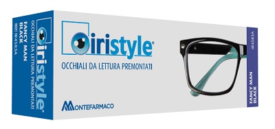 OCCHIALE DA LETTURA PREMONTATO IRISTYLE FANCY MAN BLACK +2 - Farmastop