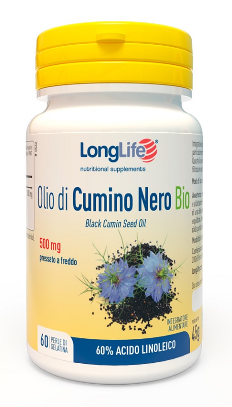 LONGLIFE OLIO DI CUMINO NERO BIO 60 PERLE IN GELATINA - Farmastop