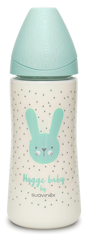 SUAVINEX HYGGE BIBERON DA 360ML PAPPA S CONIGLIO POIS VERDE - Farmastop