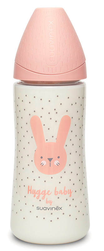 SUAVINEX HYGGE BIBERON DA 360ML PAPPA S CONIGLIO POIS ROSA - Farmastop