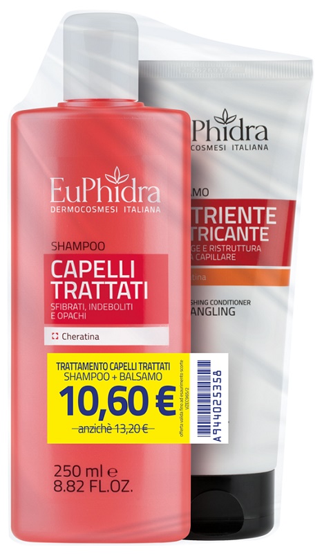 EUPHIDRA SHAMPOO CAPELLI TRATTATI 250 ML + BALSAMO NUTRIENTE 200 ML - Farmastop