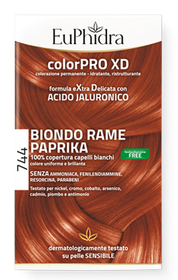 EUPHIDRA COLORPRO GEL COLORANTE CAPELLI XD 744 PAPRIKA 50 ML IN FLACONE + ATTIVANTE + BALSAMO + GUANTI - Farmastop