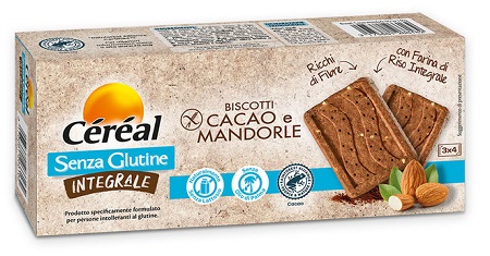 CEREAL SENZA GLUTINE INTEGRALE BISCOTTI CACAO E MANDORLE 150 G - Farmastop