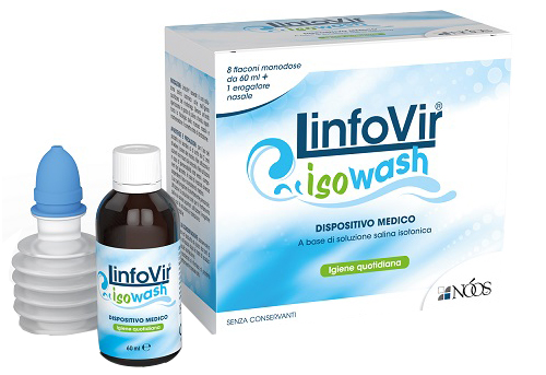 SOLUZIONE SALINA ISOTONICA LINFOVIR ISOWASH 8 FLACONI DA 60 ML - Farmastop