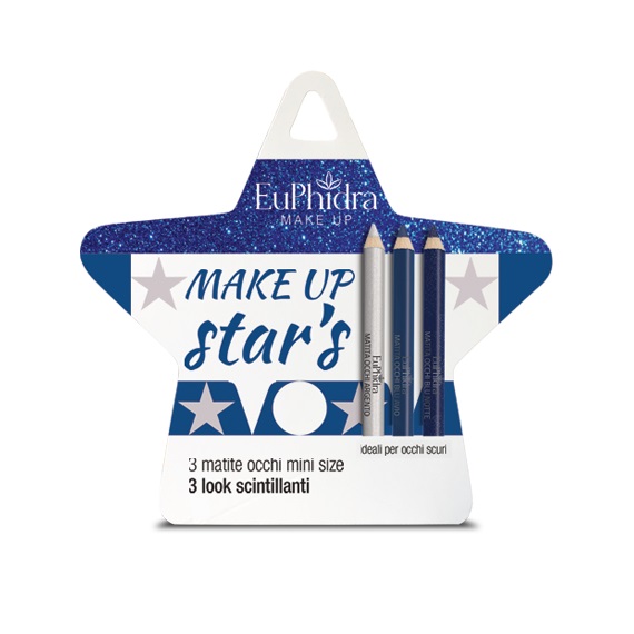 EUPHIDRA COFANETTO MAKE UP STAR'S OCCHI SCURI 2 MATITE NERO + 1 MATITA ARGENTO - Farmastop