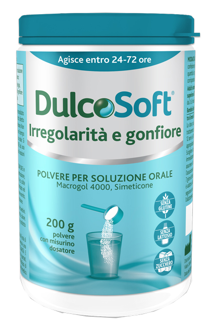 DULCOSOFT IRREGOLARITA' E GONFIORE POLVERE SOLUBILE 200 G - Farmastop