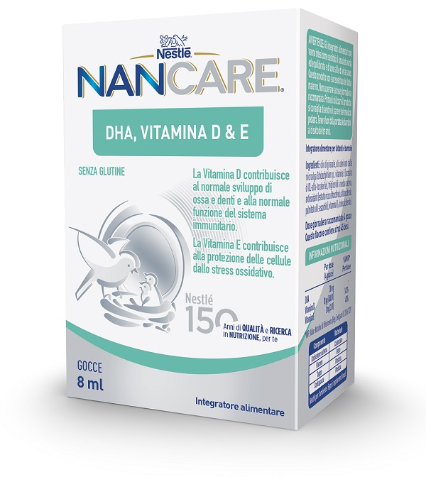 NESTLE' NANCARE DHA VITAMINA D&E GOCCE 8 ML - Farmastop