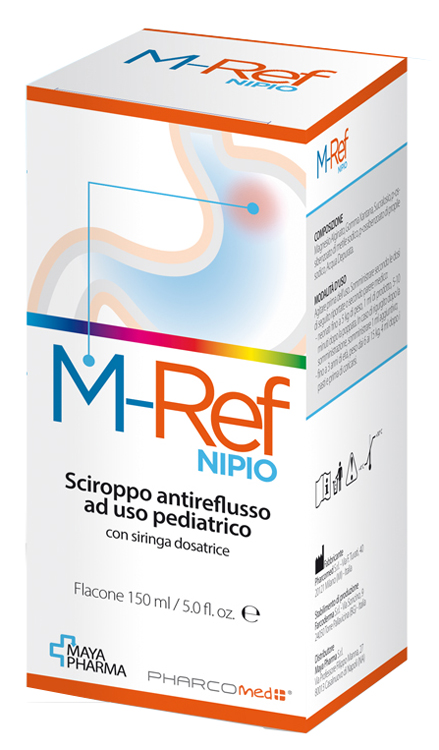 M-REF NIPIO SCIROPPO ANTIREFLUSSO AD USO PEDIATRICO 150 ML CON SIRINGA DOSATRICE - Farmastop
