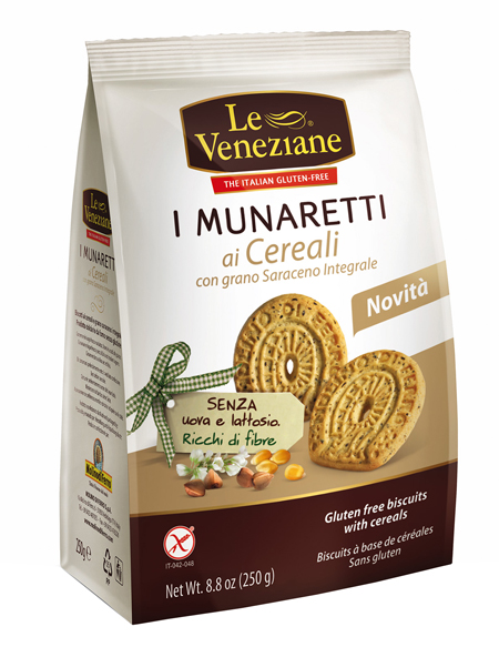 LE VENEZIANE MUNARETTI BISCOTTI CEREALI GRANO SARACENO INTEGRALE 250 G - Farmastop