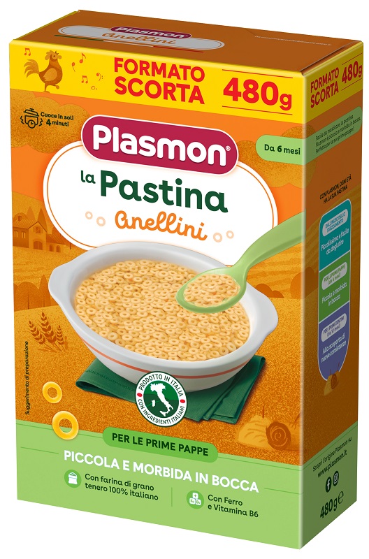 PLASMON PASTINA ANELLINI 480 G - Farmastop