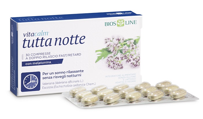 VITACALM TUTTA NOTTE CON MELATONINA 30 COMPRESSE - Farmastop