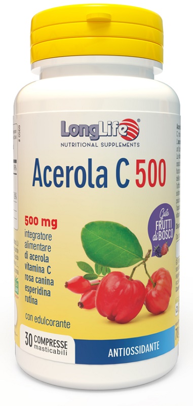 LONGLIFE ACEROLA C500 FRUTTI DI BOSCO 30 COMPRESSE - Farmastop