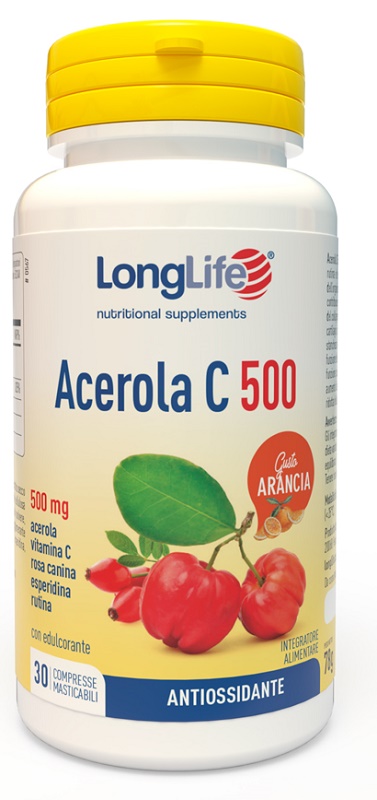 LONGLIFE ACEROLA C500 ARANCIA 30 COMPRESSE - Farmastop