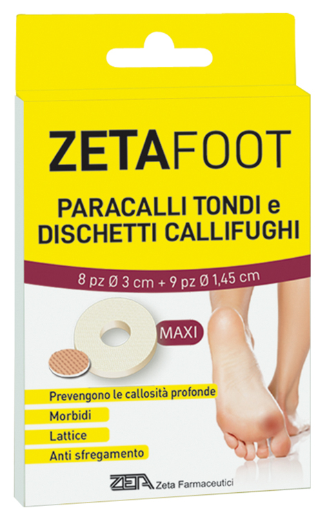 ZETAFOOT PARACALLO TONDO 8 PEZZI + DISCHETTO CALLIFUGO 9 PEZZI - Farmastop