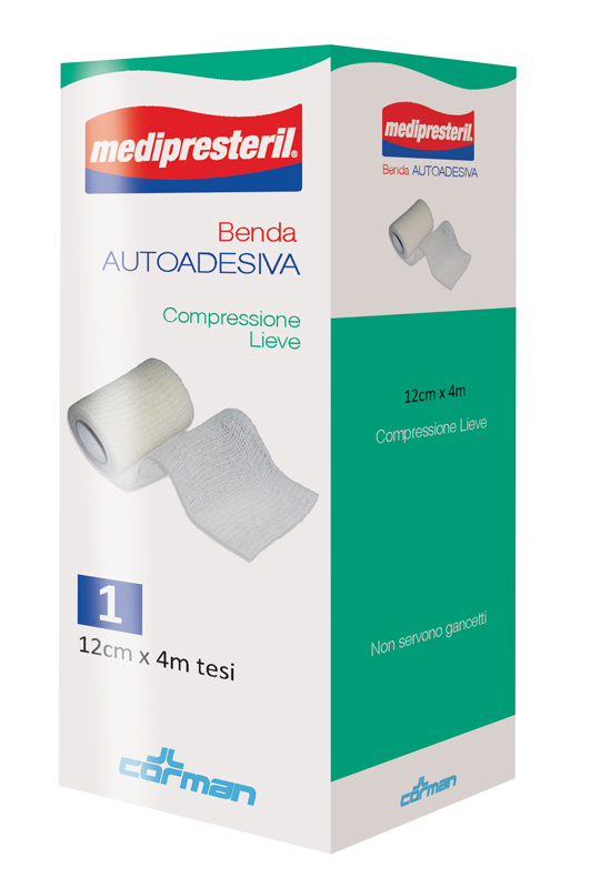 MEDIPRESTERIL BENDA AUTOADESIVA 12X400 CM 1 PEZZO - Farmastop