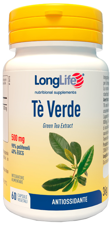 LONGLIFE TE' VERDE 500MG 60 CAPSULE - Farmastop