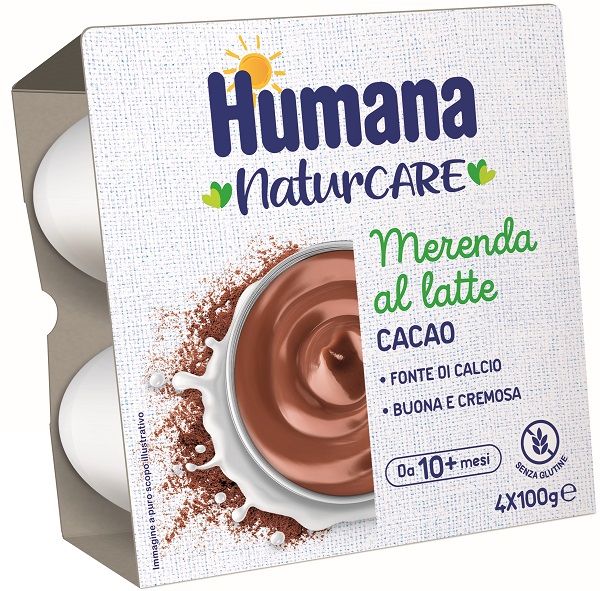 HUMANA MERENDA CACAO 4 VASETTI DA 100 G - Farmastop